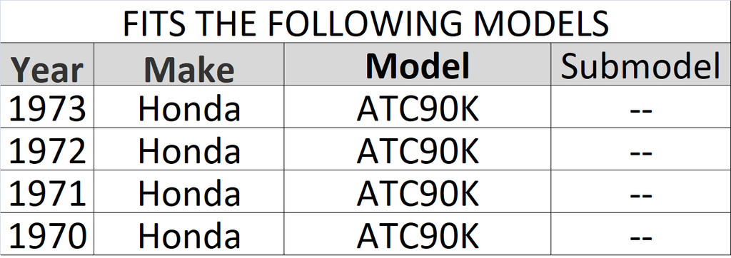 COOLTOUCH HONDA ATC90K / ATC90 SEAT COVER 1970, 1971, 1972, 1973