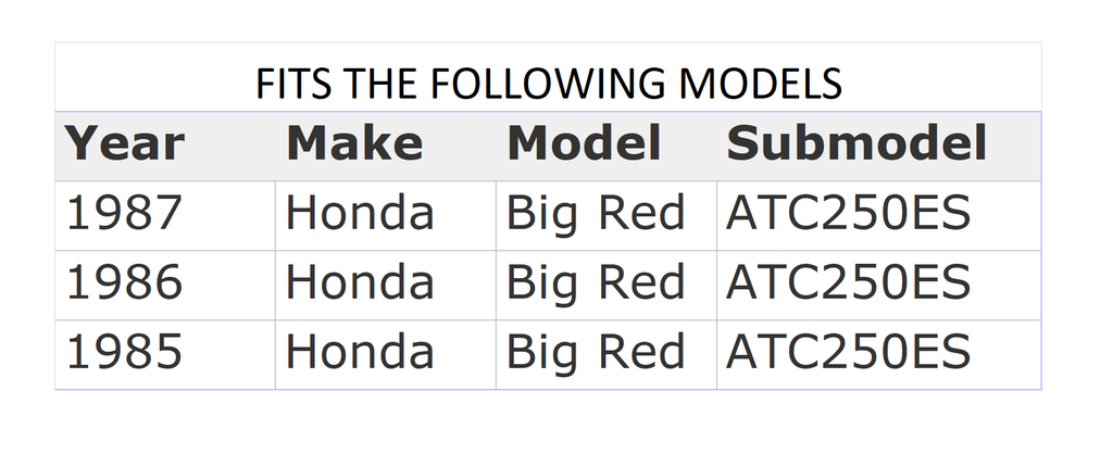 HONDA ATC250ES BIG RED REPLACEMENT SEAT COVER 1985, 1986, 1987